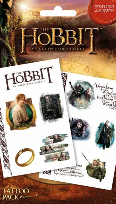 Hovedbilde The Hobbit An Unexpected Journey Temporary Tattoo Pack 13 ...
