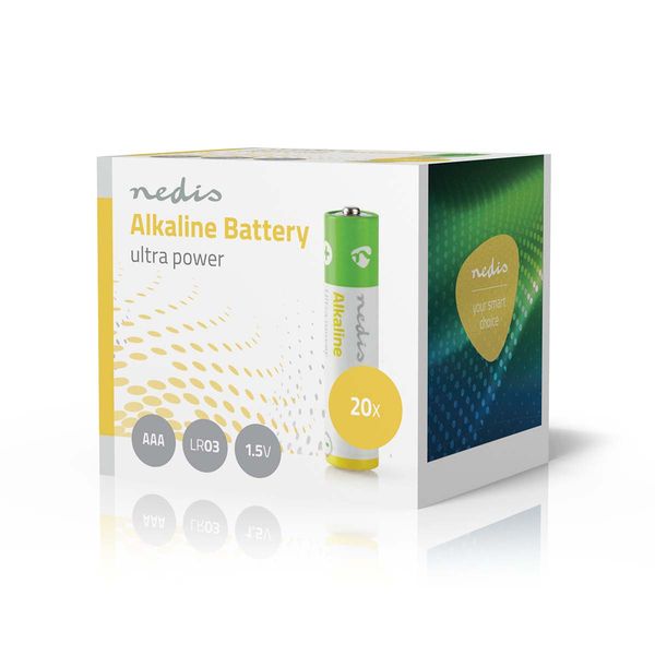 Hovedbilde Batteri AAA 1.5  Volt - LR03 Alkaliske - 20 stk i Pk