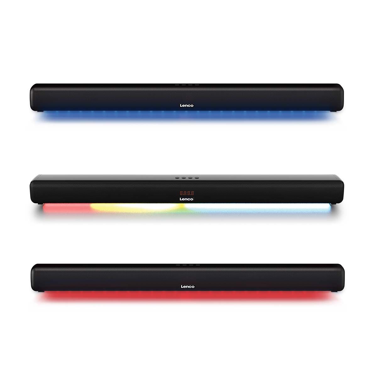 Lydplanke i Stereo 40 Watt RMS med Bluetooth, HDMI og LED-lys