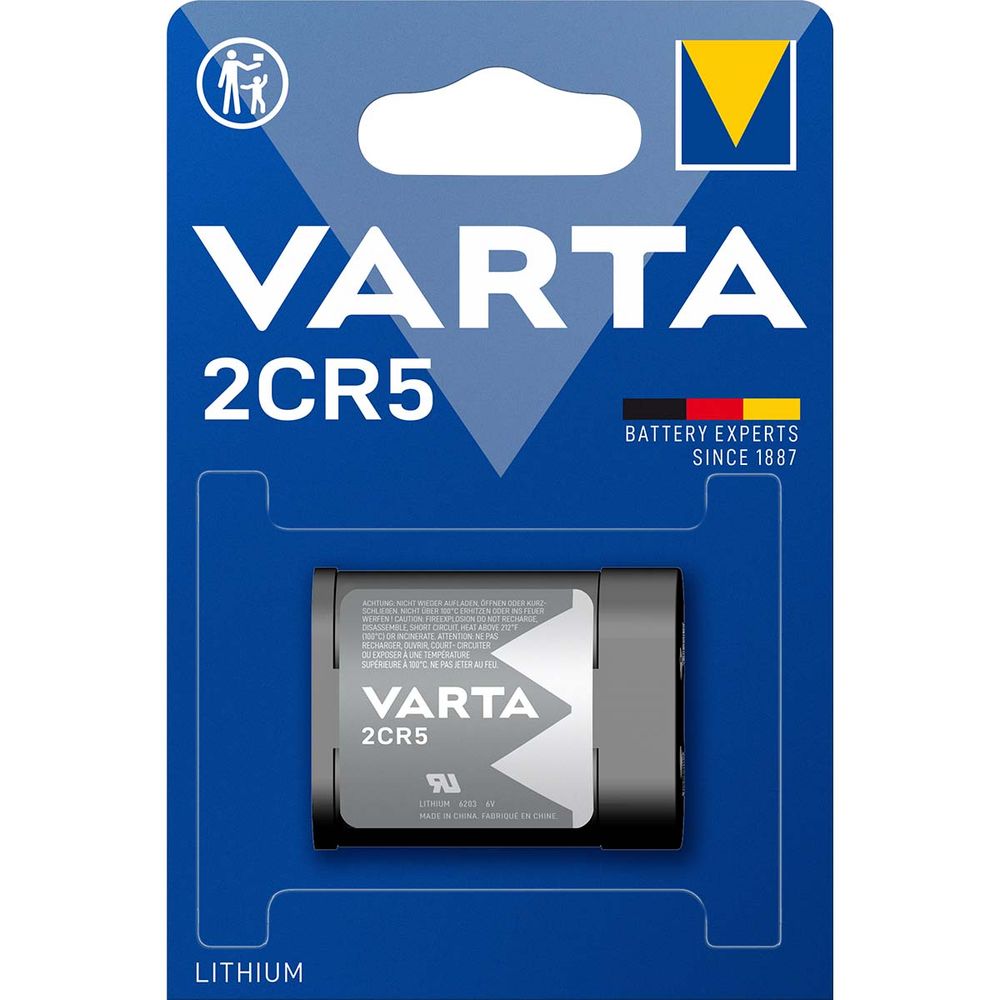 Litiumbatteri 2CR5 6 V - Batterier - Blant annet mye brukt til berøringsfrie servanter