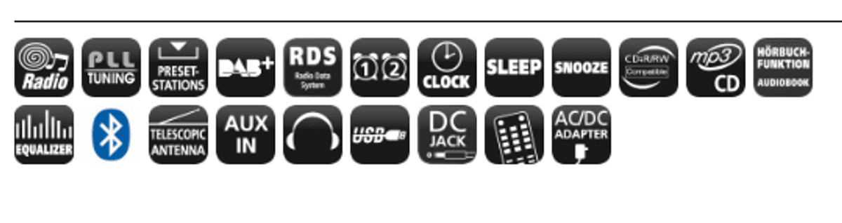 Stereo Music Centre med DAB+/FM, CD/MP3, USB, Bluetooth - Soundmaster DAB980SW