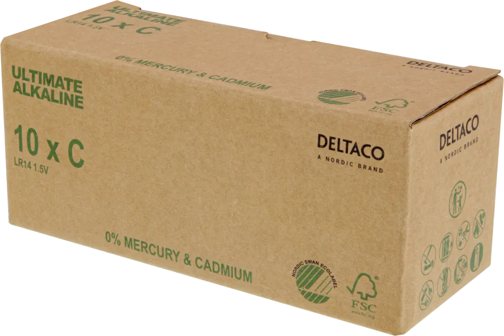 Batteri - C - LR14 - Batteri - Mellomstore Runde 10 stk i pakke