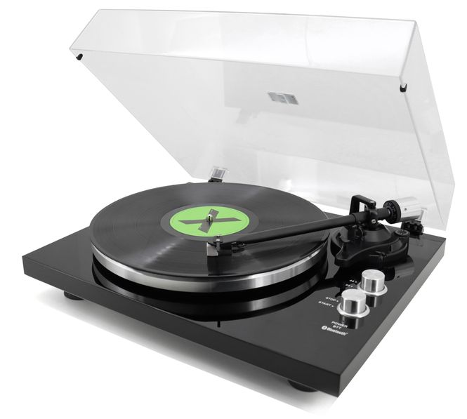 Hovedbilde Platespiller med Bluetooth - Sort Aluminium - Soundmaster ...