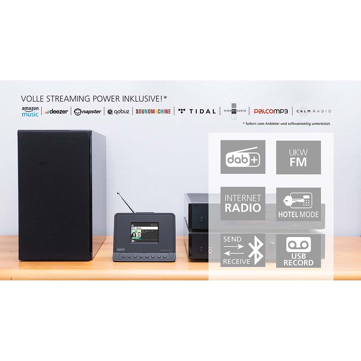 Kompakt radio med DAB+, Internett-radio og Bluetooth Svart - Imperial DABMAN i410 BT