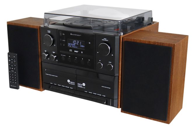 Hovedbilde Stereo Retro 7 i 1 Musikkanlegg med DAB+, CD, Kassett, ...
