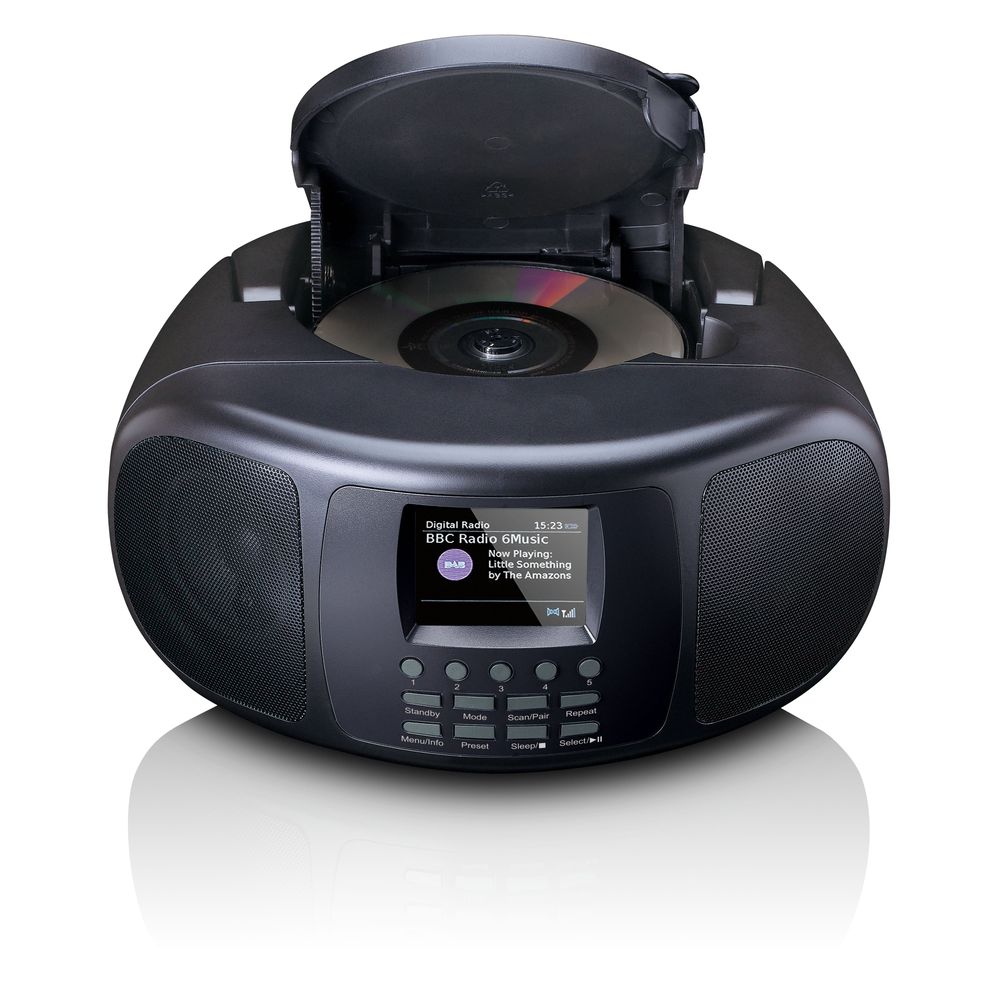 Internettradio DAB+ med CD-Spiller og Bluetooth Boombox fra Lenco
