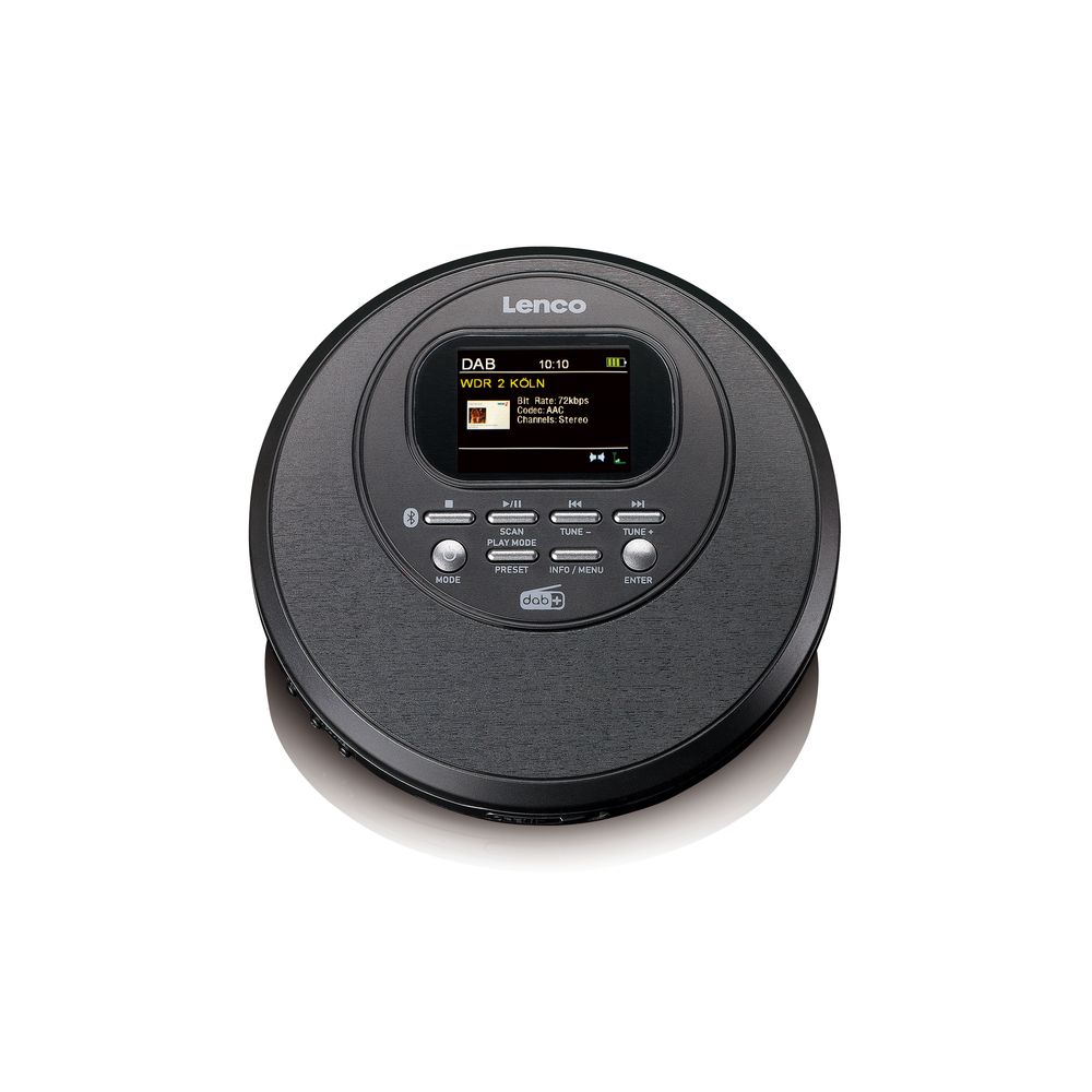 Discman med DAB+ og BT - TFT i Farger - Lenco - Svart modell