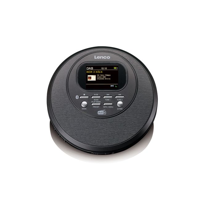 Hovedbilde Discman med DAB+ og BT - TFT i Farger - Lenco - Svart ...