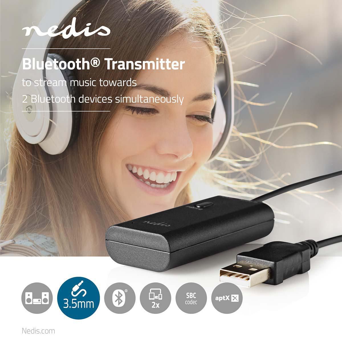 Bluetooth Sender - 1x 3.5 mm  - Opp til 2 enheter
