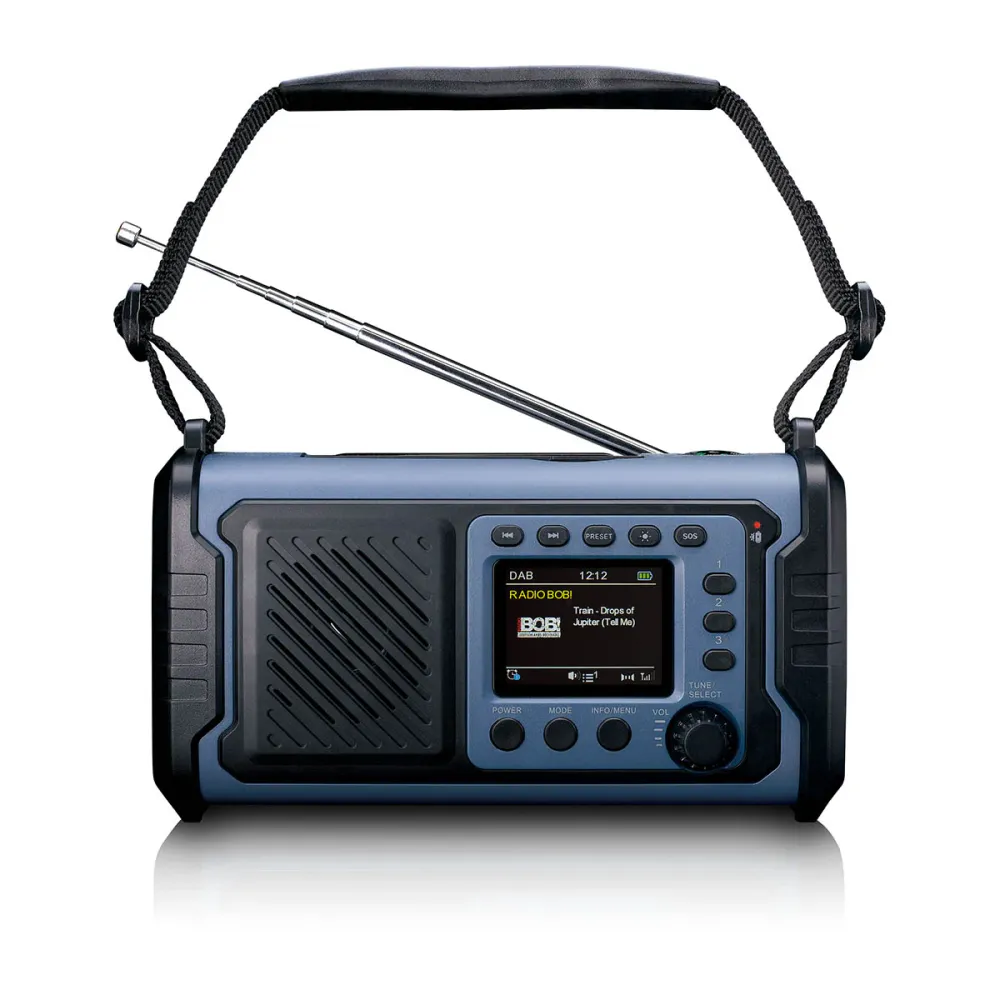 Bærbar DAB+/FM-Sveivradio med ASA- og Powerbankfunksjon for Nødstilfeller