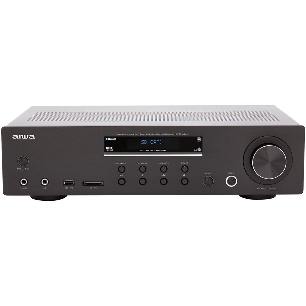 Aiwa Forsterker Med Bluetooth 2x 60 Watt RMS Sort